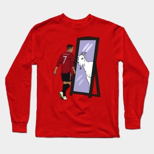 Cristiano Ronaldo Mirror GOAT Long Sleeve T-Shirt